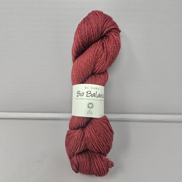 BC Garn Bio Balance Pure Organic Wool Cotton Red 50g YS - Picture 1 of 6